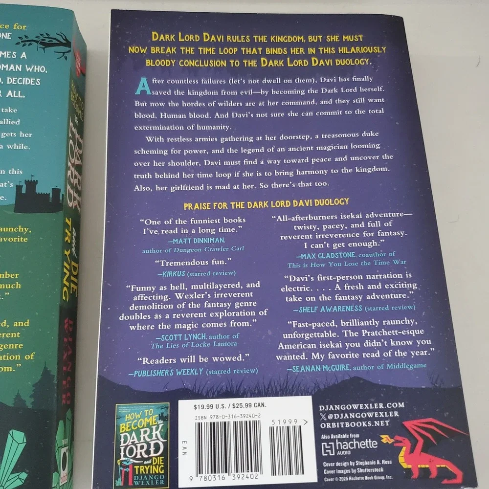 Django Wexler Dark Lord Davi Duology Paperback Book Set Fantasy Comedy Orbit